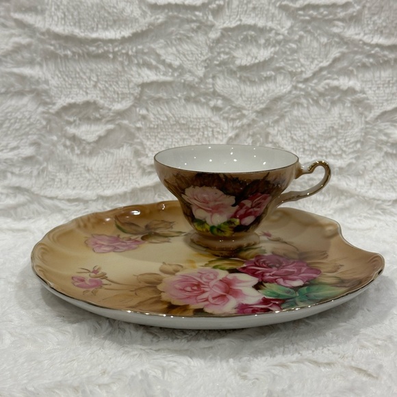 Antique Kalk Germany Porcelain Tea Cups And Saucers Set Of 2 - Picture 4 of 10